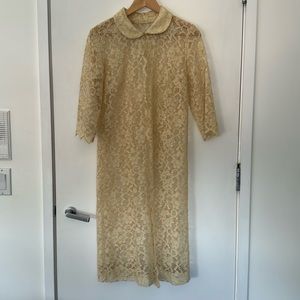 Vintage floral lace duster